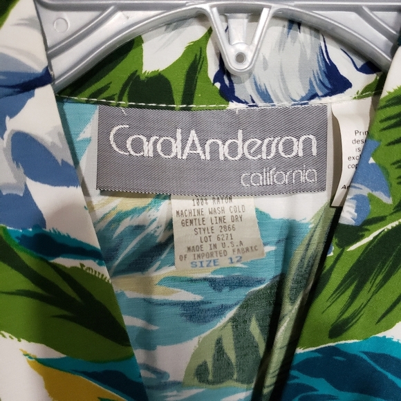 Vintage Carol Andersson Sleeveless Tropical Print Dress - Picture 6 of 7